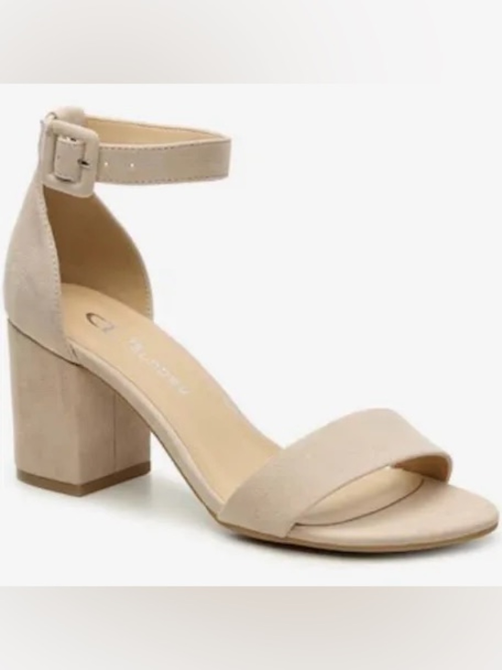 CL by Laundry Nude Jody Block Heel Sandals